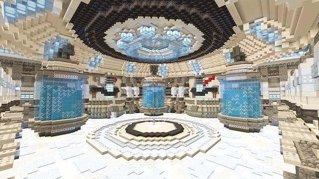 Screenshot of the Minecraft Bedrock Marketplace product One Block Moon Bunker created by KA Studios.