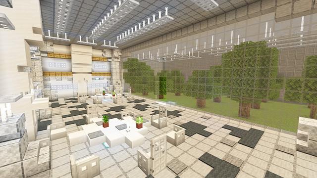 Screenshot of the Minecraft Bedrock Marketplace product One Block Moon Bunker created by KA Studios.