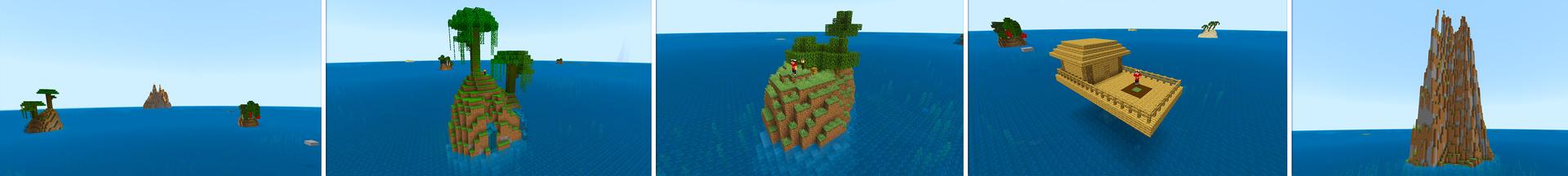 Panorama of the Minecraft Bedrock Marketplace product One Block Ocean Only created by KA Studios.