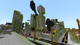Screenshot of the Minecraft Bedrock Marketplace product Post Apocalypse City Bunker created by KA Studios.