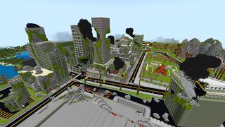 Screenshot of the Minecraft Bedrock Marketplace product Post Apocalypse City Bunker created by KA Studios.