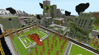 Screenshot of the Minecraft Bedrock Marketplace product Post Apocalypse City Bunker created by KA Studios.