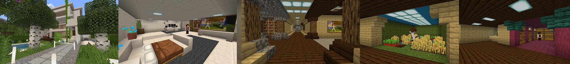 Panorama of the Minecraft Bedrock Marketplace product Secret Chest Base created by KA Studios.