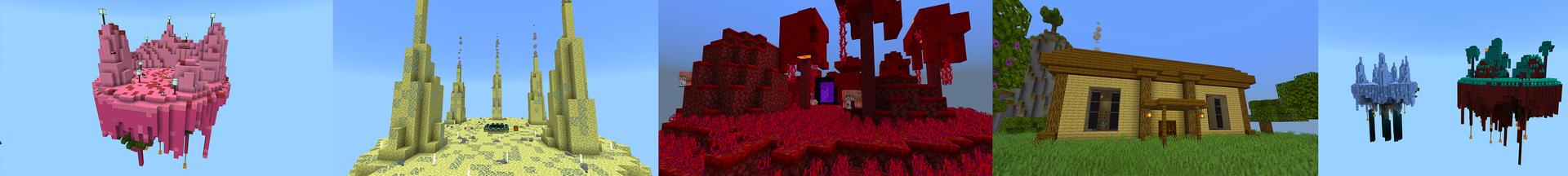 Panorama of the Minecraft Bedrock Marketplace product SkyBlock 100 Days created by KA Studios.