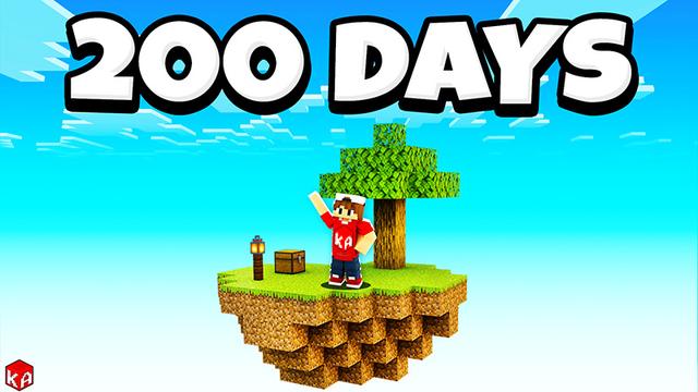 Thumbnail of the Minecraft Bedrock Marketplace product SkyBlock 200 Days Challenge created by KA Studios.