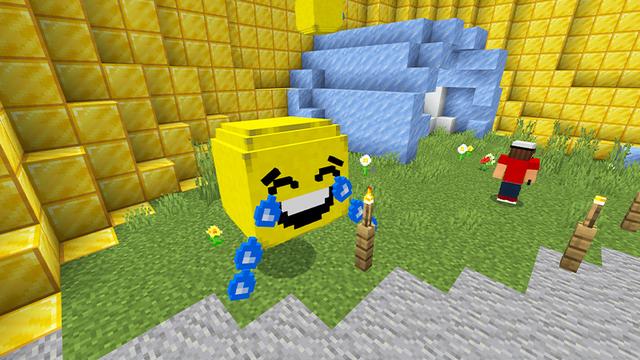 Screenshot of the Minecraft Bedrock Marketplace product Skyblock Emoji! created by KA Studios.