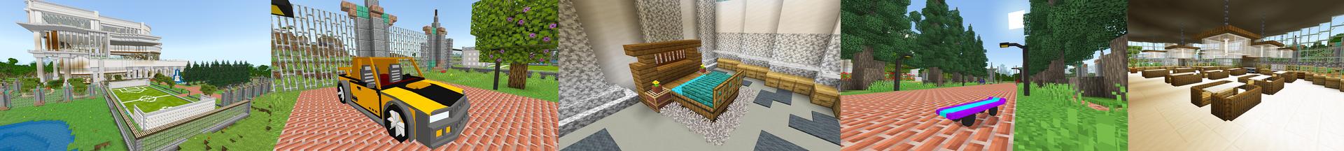 Panorama of the Minecraft Bedrock Marketplace product Ultra RICH Mansion! created by KA Studios.