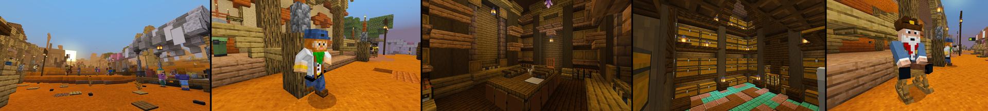 Panorama of the Minecraft Bedrock Marketplace product Wild West Bunker! created by KA Studios.