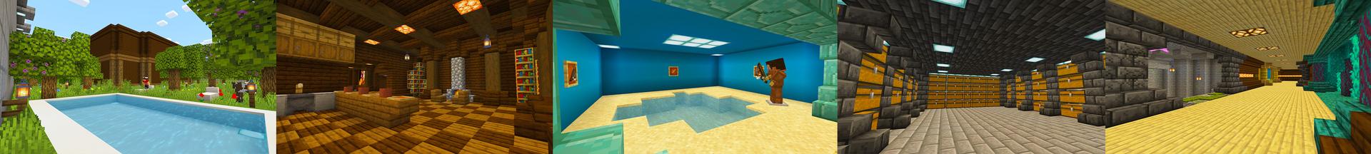 Panorama of the Minecraft Bedrock Marketplace product Zombie Apocalypse Bunker 2 created by KA Studios.