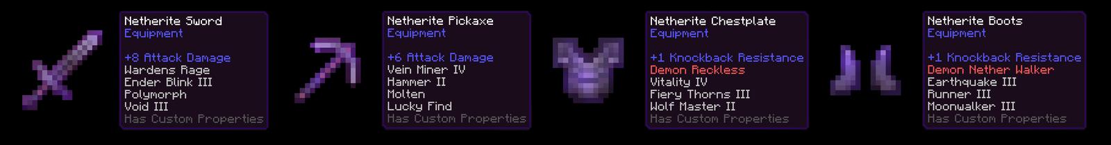 Panorama of the Minecraft Bedrock Marketplace product Enchantment Expansion Add-On created by King Cube.