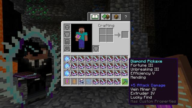 Screenshot of the Minecraft Bedrock Marketplace product Enchantment Expansion Add-On created by King Cube.