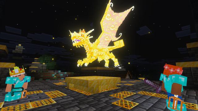 Screenshot of the Minecraft Bedrock Marketplace product Lucky Block Loot Add-On created by King Cube.