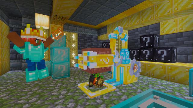 Screenshot of the Minecraft Bedrock Marketplace product Lucky Block Loot Add-On created by King Cube.