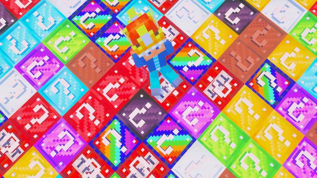 Screenshot of the Minecraft Bedrock Marketplace product Lucky Block Add-On created by King Cube.