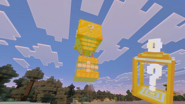 Screenshot of the Minecraft Bedrock Marketplace product Lucky Block Add-On created by King Cube.