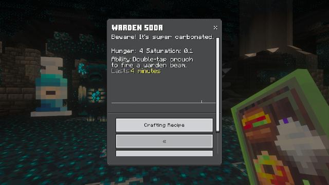 Screenshot of the Minecraft Bedrock Marketplace product Mob Food created by King Cube.
