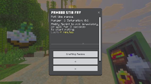 Screenshot of the Minecraft Bedrock Marketplace product Mob Food created by King Cube.