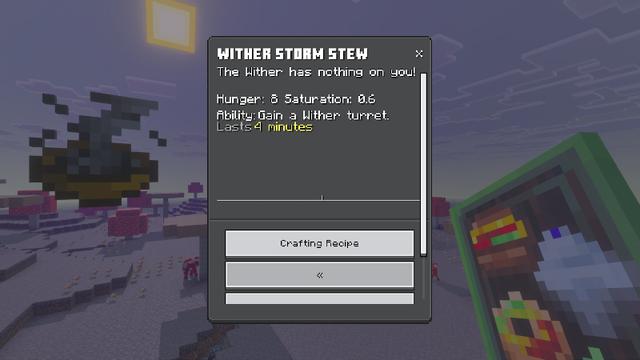 Screenshot of the Minecraft Bedrock Marketplace product Mob Food created by King Cube.