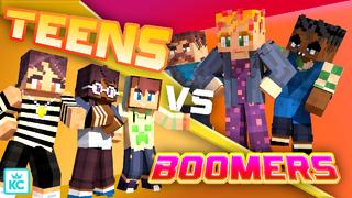 Thumbnail of the Minecraft Bedrock Marketplace product Teens VS Boomers created by King Cube.