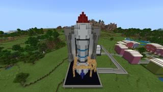 Screenshot of the Minecraft Bedrock Marketplace product Villager Space Agency created by King Cube.
