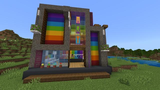 Screenshot of the Minecraft Bedrock Marketplace product Cute Shops created by KiwiStars.