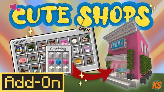 Thumbnail of the Minecraft Bedrock Marketplace product Cute Shops created by KiwiStars.