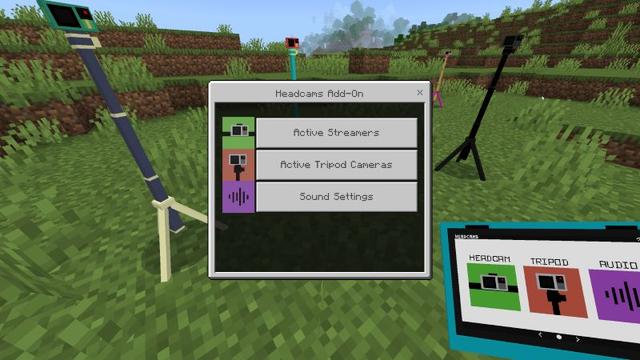 Screenshot of the Minecraft Bedrock Marketplace product Headcams created by KiwiStars.
