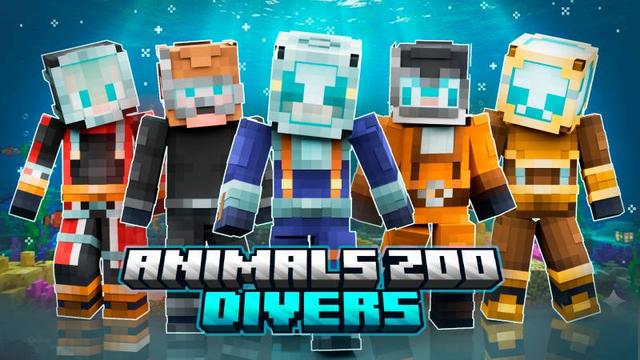 Thumbnail of the Minecraft Bedrock Marketplace product Animal Zoo Divers created by Kora Studios.