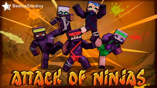 Thumbnail of the Minecraft Bedrock Marketplace product Attack of Ninjas created by Kora Studios.