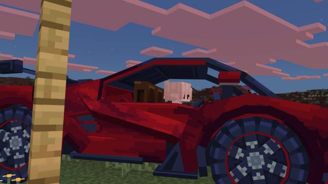Screenshot of the Minecraft Bedrock Marketplace product Cars Add-on created by Kora Studios.