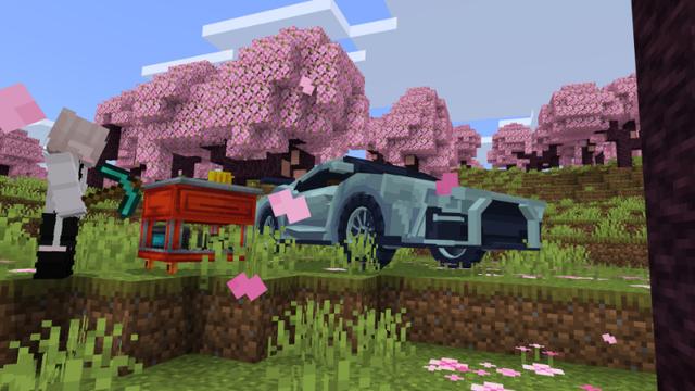 Screenshot of the Minecraft Bedrock Marketplace product Cars Add-on created by Kora Studios.