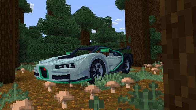 Screenshot of the Minecraft Bedrock Marketplace product Cars Add-on created by Kora Studios.