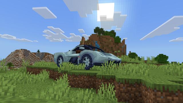 Screenshot of the Minecraft Bedrock Marketplace product Cars Add-on created by Kora Studios.