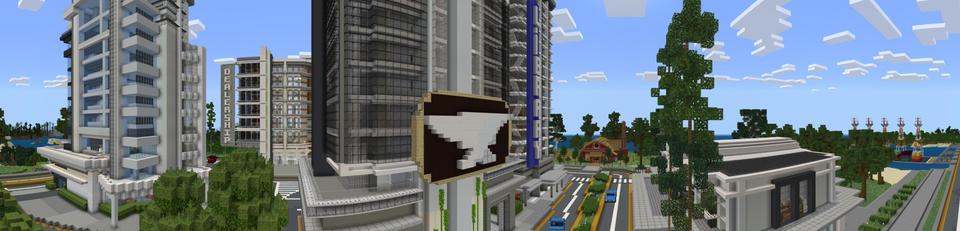 Panorama of the Minecraft Bedrock Marketplace product City Life created by Kora Studios.