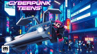 Thumbnail of the Minecraft Bedrock Marketplace product Cyberpunk Teens created by Kora Studios.