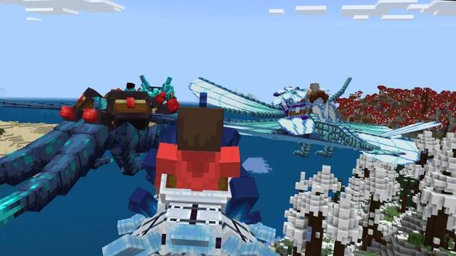 Screenshot of the Minecraft Bedrock Marketplace product Dragons Expansion Add-On created by Kora Studios.