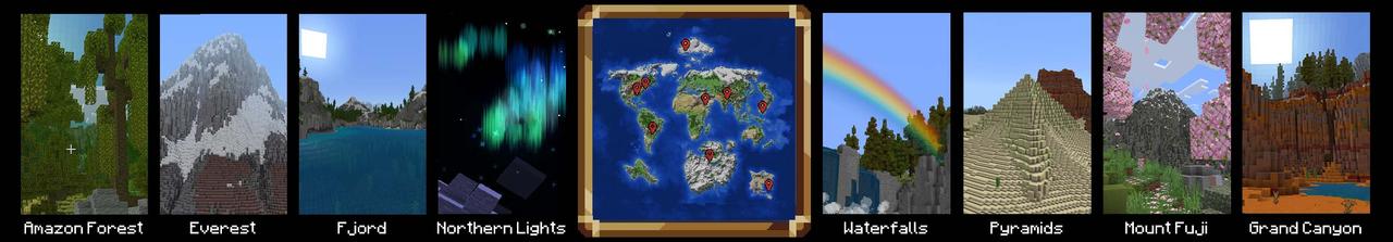Panorama of the Minecraft Bedrock Marketplace product Earth Realism created by Kora Studios.