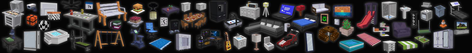 Panorama of the Minecraft Bedrock Marketplace product Furniture created by Kora Studios.