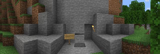 Panorama of the Minecraft Bedrock Marketplace product Hidden Underground Base created by Kora Studios.