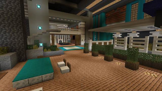 Screenshot of the Minecraft Bedrock Marketplace product Mansion Bunker created by Kora Studios.