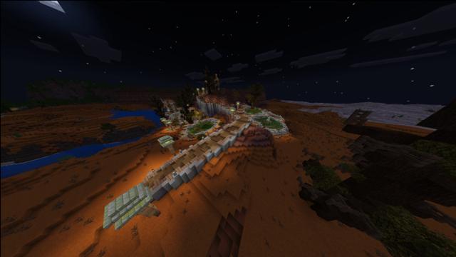 Screenshot of the Minecraft Bedrock Marketplace product Mining Town created by Kora Studios.