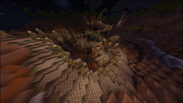 Screenshot of the Minecraft Bedrock Marketplace product Mining Town created by Kora Studios.