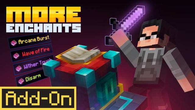 Thumbnail of the Minecraft Bedrock Marketplace product More Enchants created by Kora Studios.