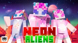 Thumbnail of the Minecraft Bedrock Marketplace product Neon Aliens created by Kora Studios.