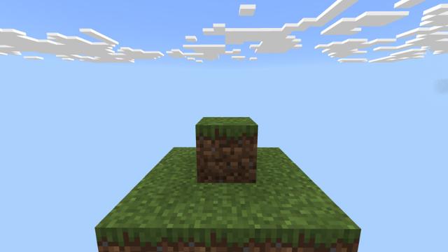 Screenshot of the Minecraft Bedrock Marketplace product One Block Challenge created by Kora Studios.