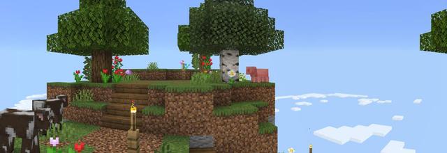 Panorama of the Minecraft Bedrock Marketplace product One Chunk Survival created by Kora Studios.