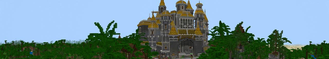 Panorama of the Minecraft Bedrock Marketplace product Paradise Castle created by Kora Studios.