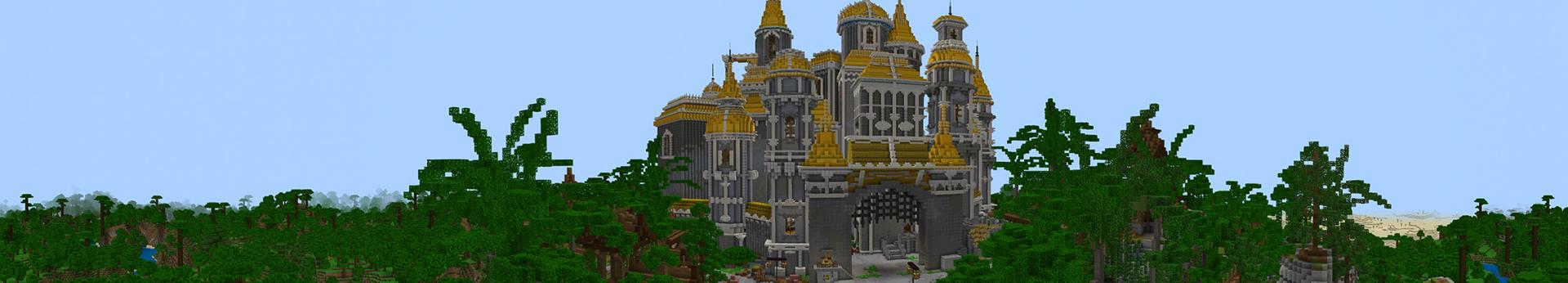 Panorama of the Minecraft Bedrock Marketplace product Paradise Castle created by Kora Studios.