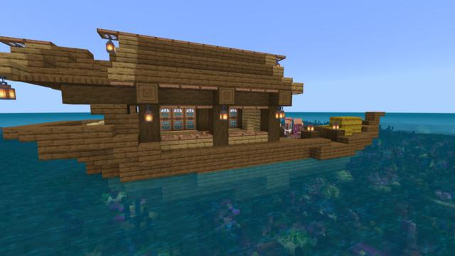 Screenshot of the Minecraft Bedrock Marketplace product Raft Survival created by Kora Studios.