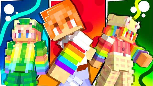 Thumbnail of the Minecraft Bedrock Marketplace product Rainbow Teens created by Kora Studios.